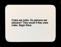 crabs oblique strategy card template FLT