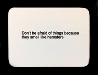hamsters oblique strategy card template FLT