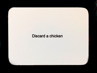 discard a chicken oblique strategy card template FLT