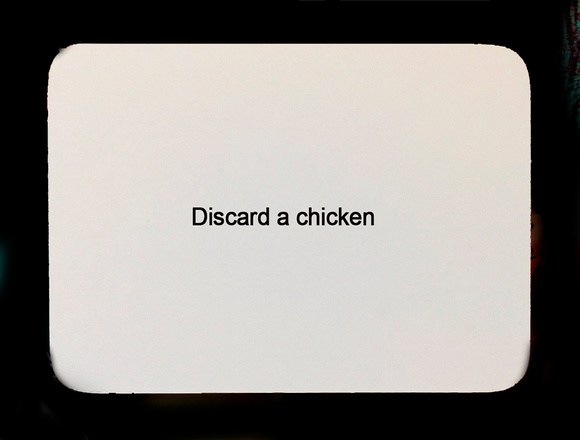 discard a chicken oblique strategy card template FLT