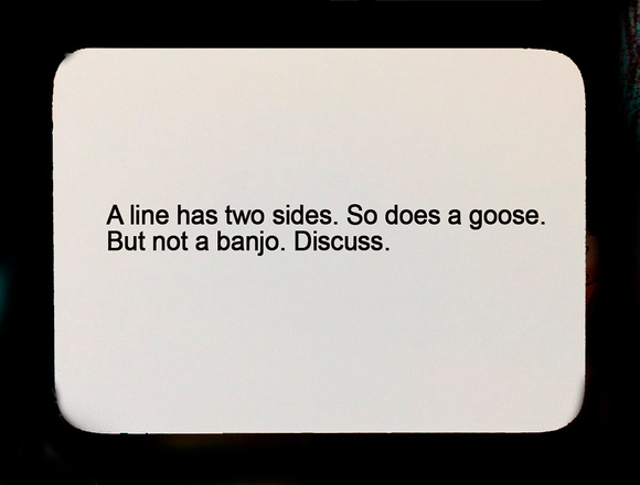 line has two sides oblique strategy card template FLT