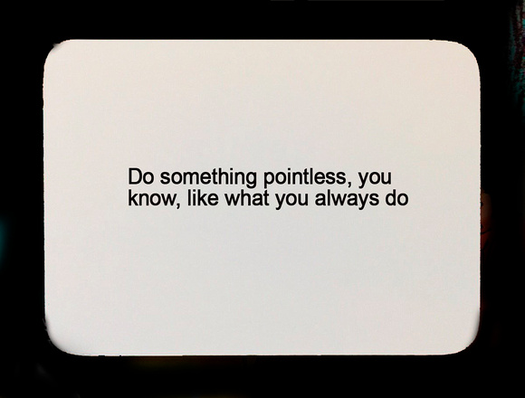 something pointless oblique strategy card template FLT