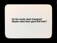 words oblique strategy card template FLT